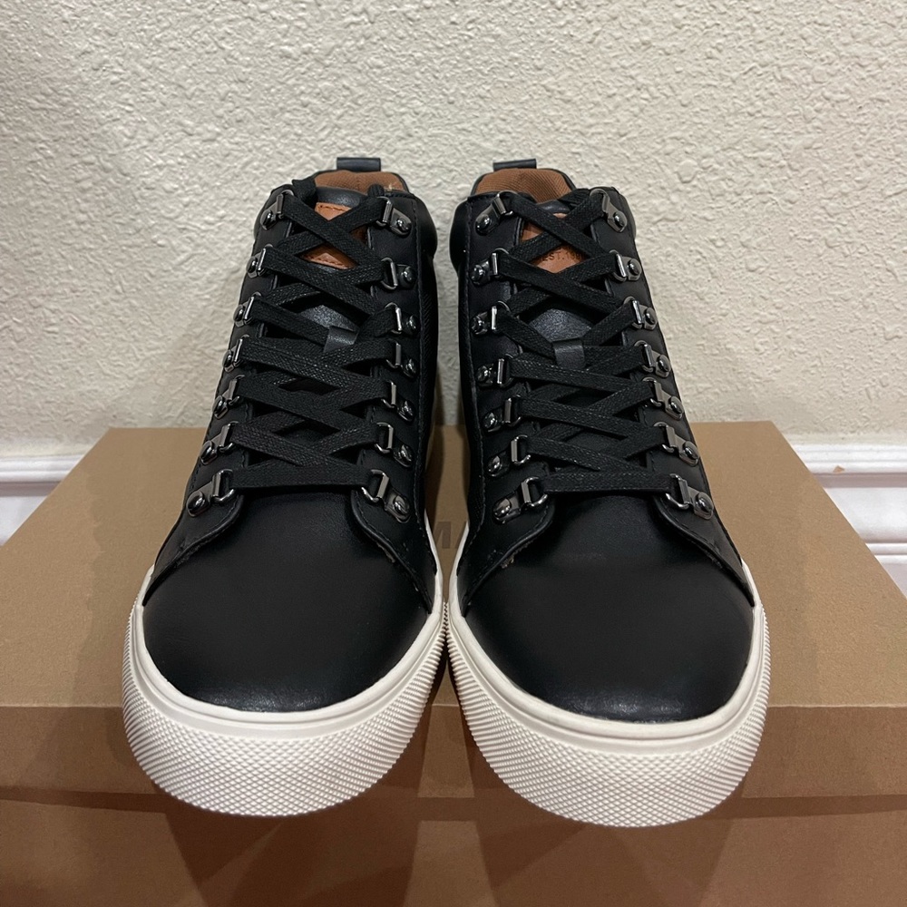 Steve Madden - Faux Leather High - Top Sneakers Black